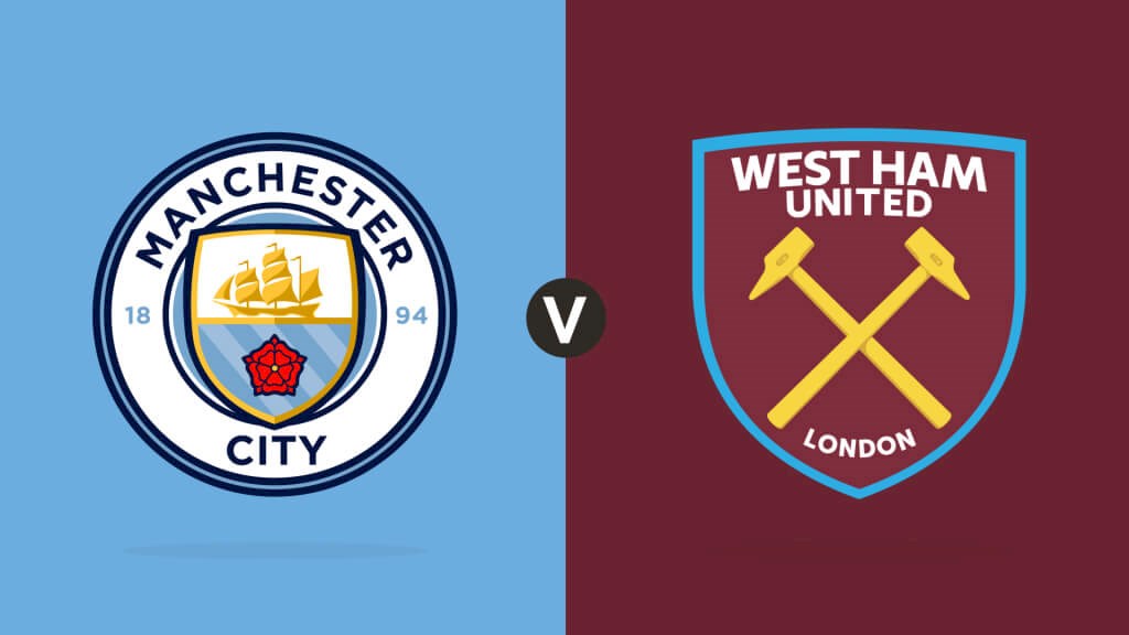 Manchester City vs West Ham Crests