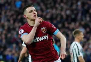 Young Declan Rice Celebrates