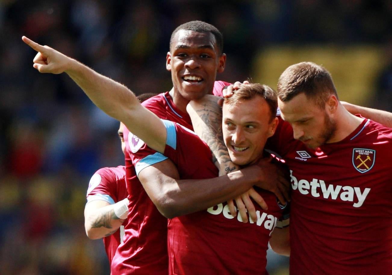 Mark Noble, Issa Diop and Marko Arnautovic