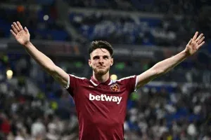 Declan Rice Celebrates Goal